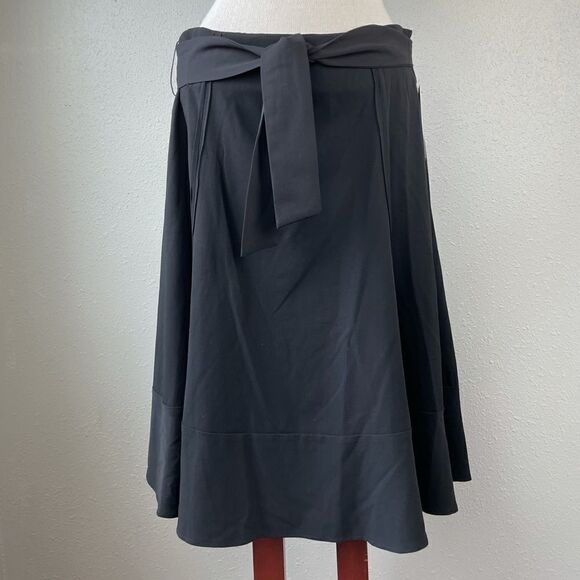 NWT Sharagano Black Belted Skirt Size 10 - Picture 1 of 6
